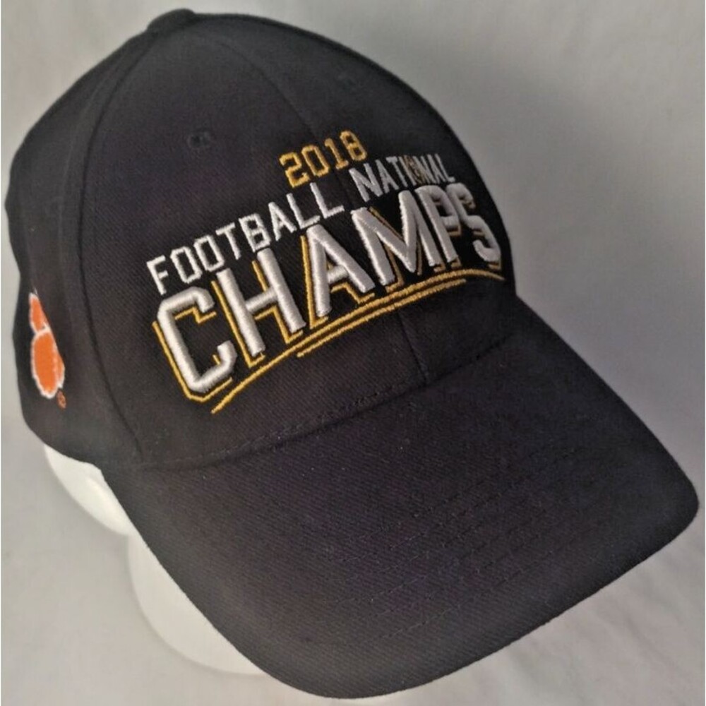 Clemson Tigers 2018 National Champs Adjustable Strapback Hat/Cap-EXCELLENT!